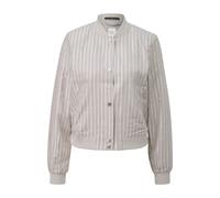 Blouson aviateur en mélange de lin femme QS Gris 38