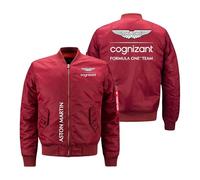 Blouson Aviateur Homme A.s.t.o.n M.a.r.ti.n, Veste de Randonnée avec Poches, Veste Demi-saison Militaire pour Homme, Vintage(Red,XL)