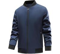 Blouson aviateur léger pour homme - Coupe-vent - Résistant à l'eau - Automne - Veste de vol universitaire, Light Buea1, XXL