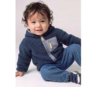 Blouson bébé garçon sherpa à capuche zippé bleu 18M(81CM)