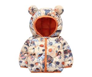 Blouson bomber anorak pour garçons et filles | Fermeture éclair sur le devant, encolure à capuche, coupe courte, couche rembourrée épaisse, isolation en duvet