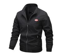 Blouson bomber cuir Vestes demi-saison d'été Blousons de travail d'extérieur Manteaus en doudoune coton grande taille zippée baseball tendance avec col montant style universitaire