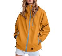 Blouson Bomber Femme Automne Hiver Outwear Manteau Avec Poches Et Doublure ZippéE veste demi-saison Court De Moto fermeture clair intégrale col montant d'été fine pour sportive
