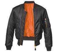 Brandit Veste MA1 Bomber 100% nylon noir Homme Taille 6XL