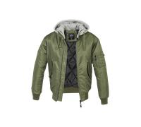 Brandit MA1, Sweat à capuche zippé S Olive/Gris Olive/Gris
