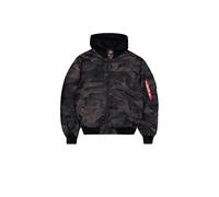 Alpha Industries MA-1 Zip Hood Back EMB Camo Bomber Veste pour homme Black Camo S