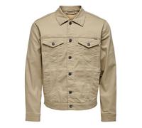 Blouson coton Only & Sons beige - Homme - Coupe droite - Manches longues - Col cutaway M