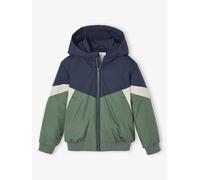 Blouson coupe-vent garçon colorblock vert 5A