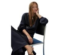 Blouson court en satin luxueux, avec col bomber femme COMMA Bleu 48