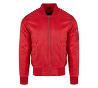 Blouson Court Rembourré, Fermeture Éclair, Veste Streetwear Zippée, 100% Polyester, Doublure Orange