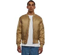 Urban Classics Basic Bomber Jacket Beige Taille: L | Blousons d'aviateurs Outlet | Unisex | Marron