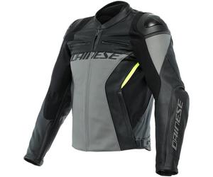 Blouson cuir DAINESE RACING 4 gris anthracite-noir 52