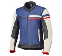 Held Midway Veste en cuir de moto pour dames, blanc-rouge-bleu, taille 42 pour femmes