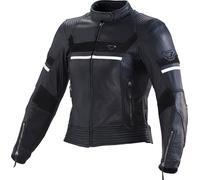 Blouson cuir femme MACNA DAISY noir et blanc 42