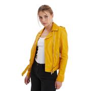 Blouson cuir femme Rose Garden Paula Jaune M