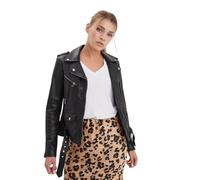 Blouson cuir femme Rose Garden Paula Noir S