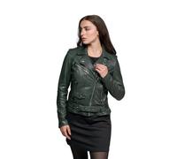 Blouson cuir femme Rose Garden Paula Vert S