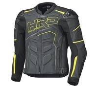 Held Safer II Veste de moto en cuir, noir-jaune, taille 60 pour homme