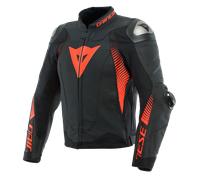 Blouson Cuir Homme Dainese SUPER SPEED 4 BLACK-MATT/FLUO-RED