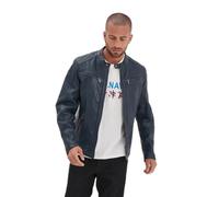 Blouson cuir Iron & Resin Gafino Lamb Vita Bleu L