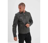 Blouson cuir Iron & Resin Gafino Lamb Vita Gris L