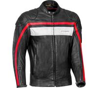 Blouson cuir IXON PIONEER noir-blanc-rouge XXL