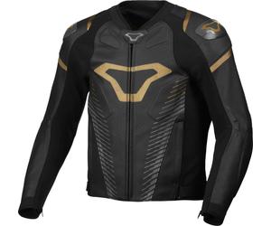 Blouson cuir MACNA TRONNIQ noir-or 60