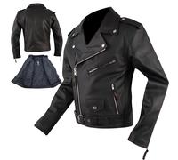 Blouson Cuir Motard Moto Vintage Chopper Custom Haute Qualité Neuf
