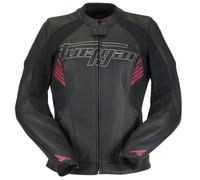 Blouson cuir moto femme Furygan Alba - noir/rose - XL L