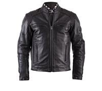 Blouson cuir moto plain Helstons trust Noir 4XL