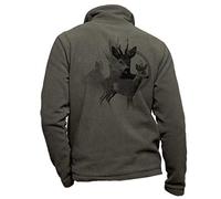 Blouson de chasse en polaire kaki personnalisé brocard - veste de chasse taille 4XL