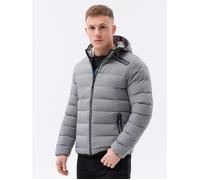 Blouson de transition matelassé avec capuche - Ombre - Pour Homme - Gris XL