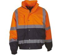 Blouson de travail bicolore haute visibilité YOKO - Orange / Marine S