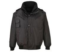 Blouson de travail pilote imperméable manches amovibles 3-en-1 Portwest Bomber Noir L