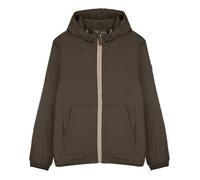 Blouson déperlant kaki avec zip tricolore, col à capuche et 4 poches M