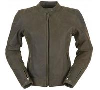 Furygan Debbie, veste en cuir femmes L Rouge Foncé Rouge Foncé