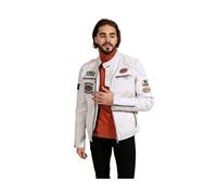 Blouson en cuir Nitro Barcelona Redskins Ref 51965 Blanc M