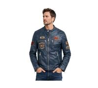 Blouson en cuir Nitro Barcelona Redskins Ref 51965 Bleu ocean XXXL