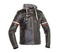 Richa Toulon 2 Blouson en cuir de moto, noir-rouge, taille 50 pour homme