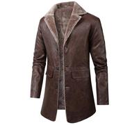 Blouson En Cuir Rouge Homme Vent Longue Capuche Peau Rose Survetement Alpinisme Vestes Bavaroise Ville Decontracte Fourré Tombante Vieilli Ceinturée La Petit Color Dos