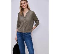 Blouson en maille velours avec fermeture éclair