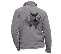 Blouson en polaire gris personnalisé brocard - ensemble de chasse taille 3XL