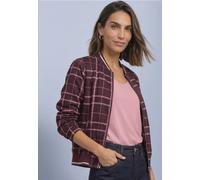 Blouson en satin à carreaux