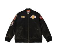 Mitchell & Ness M&N Satin Bomber Veste - FLIGHT Los Angeles Lakers noir