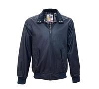 Blouson en toile waxée bleu marine