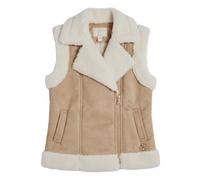 Blouson enfant filles Guess SUEDE VEST INNER SHERPA Marron 10 ans