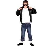 Blouson Enfant T.Birds - SMIFFY'S - Déguisement Danny - Noir Multicolore 10-12 ans