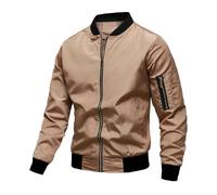 Blouson Ete Homme Vestes demi-saison de Printemps Blousons d'aviateur motard Manteaus en matelassée cuir grande taille zippée Transition militaire cargo aviateur loisirs parka