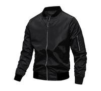Blouson Ete Homme Vestes demi-saison de Printemps Blousons d'aviateur motard Manteaus en matelassée cuir grande taille zippée Transition militaire cargo aviateur loisirs parka