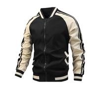 Blouson Ete Homme Vestes demi-saison Hiver Blousons de travail d'extérieur Manteaus en softshell coton grande taille zippée chic Style universitaire pour printemps té légère